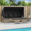 VidaXL Garden Lounge Set 5 Pcs with Grey Cushions Wicker, Outdoor Sofa Set, Garden Furniture Set, 3261565