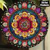 Metal Wall Art Poster Mandala Retro Flowers for Living Room Decor