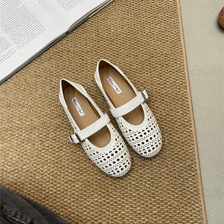 

Мода 2025 весна Женские уличные туфли Мэри Джейн Китайский стиль Квадратный носок Вышивка Жаккард Дизайнерская обувь для ходьбы Неглубокие женские балетки 40 белый