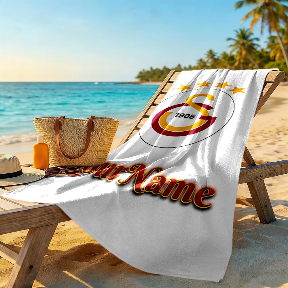Galatasaray Customize Your Name Beach Towel High Absorbency & Quick-Dry Portable for SwimmingBeachCamping Travel Beach AccessoriesGym