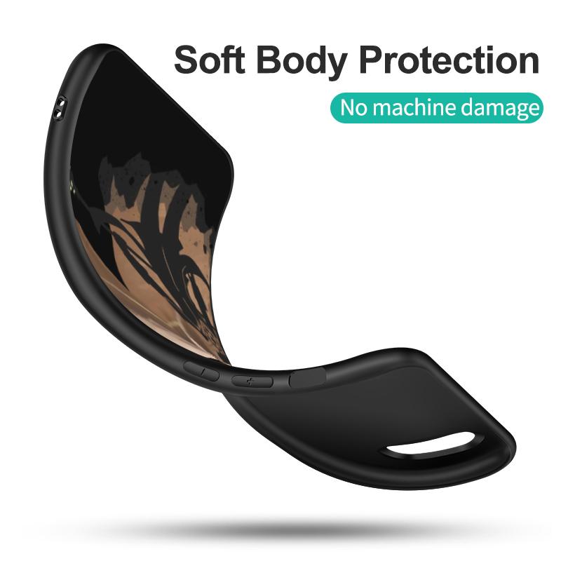 Schwarze TPU-Hülle für Samsung Galaxy S6 s7 s8 s9 plus Rückseite Genshin Impact Anime