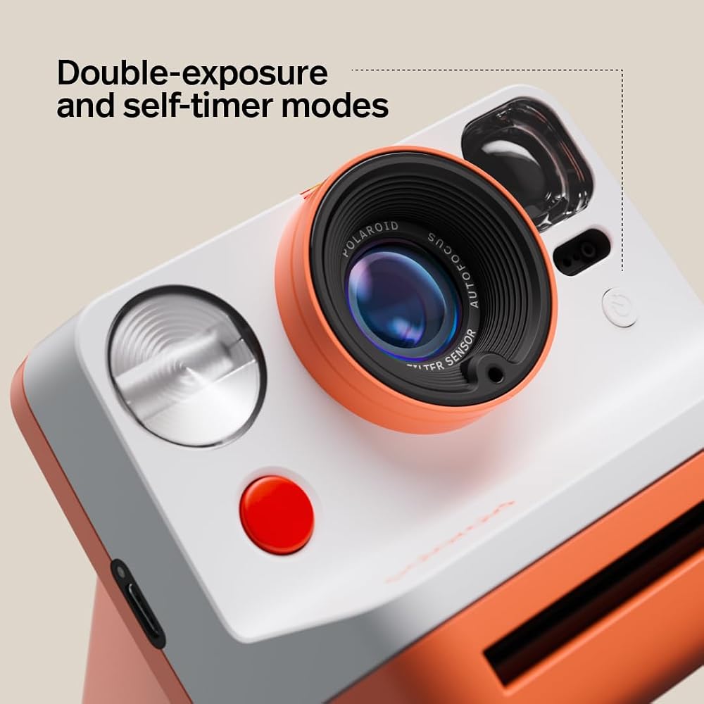 POLAROID Now 3rd Generation I-Type Instant Camera + Film Bundle - Pebble White Camera + 16 Color Photos (6561)