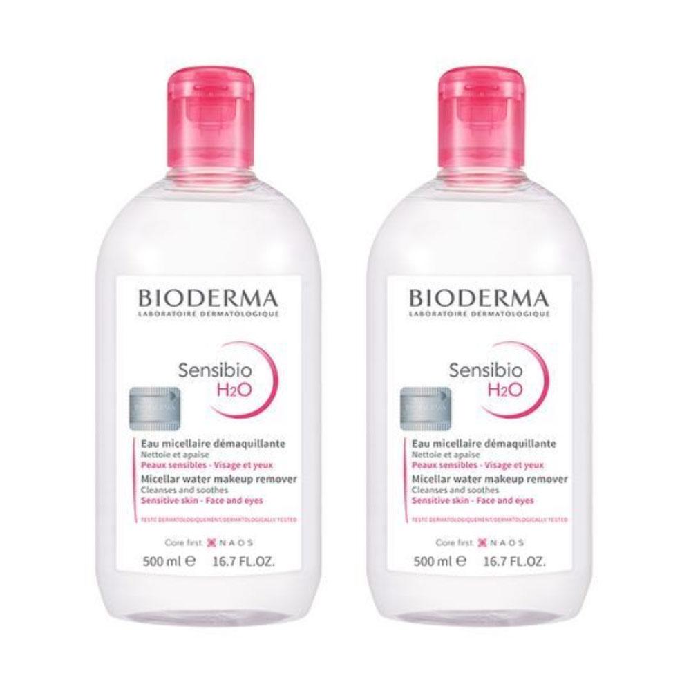 

Bioderma Sensibio H2O Мицеллярная вода для снятия макияжа, 2 упаковки, для чувствительной кожи, 500 мл, 2 шт.