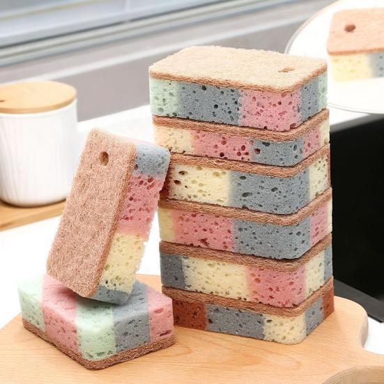 5/10Pcs Dishwashing Sponge Effective Cleaning Multifunctional Scratch-free Countertop Cleaning Sponge