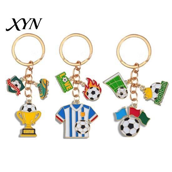 Football Fan Gift Peripheral Keychain, Jersey Keychain with Alloy Enamel Color, Lightweight Portable Sports Accessory