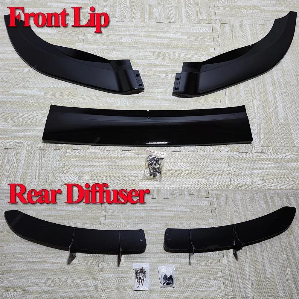 Samochodowy Przedni Zderzak Spojler Splitter Dyfuzor Deflektor & Dyfuzor Tylnego Zderzaka Do VW Golf 6 MK6 R R20 2008-2013 Canard Tuning