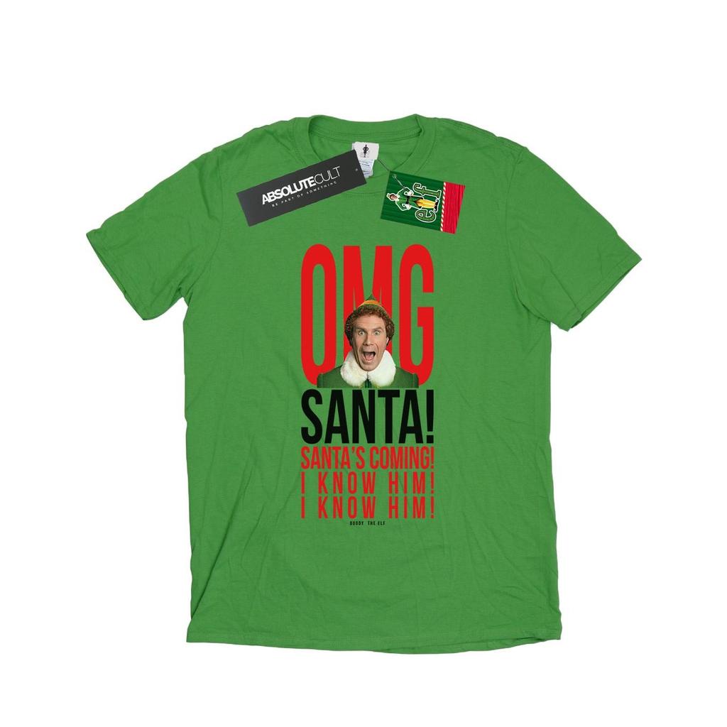 Elf Womens/Ladies OMG Santa I Know Him Cotton Boyfriend T-Shirt