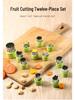 12-Piece Stainless Steel Cookie Cutter Set: Includes Hand Guard, Bow Tie, Vegetable, Animal, Cartoon, Fruit, and Flower Shapes for Home Use.
