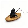 1Pcs High Quality Resin Durable Fish Tank Decor Marine Theme Creative Cat Fishing Boat Aquarium Ornament