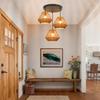 Dining Table Pendant Light - NETTLIFE - Vintage Bohemian - Rattan - E27 Socket - Black