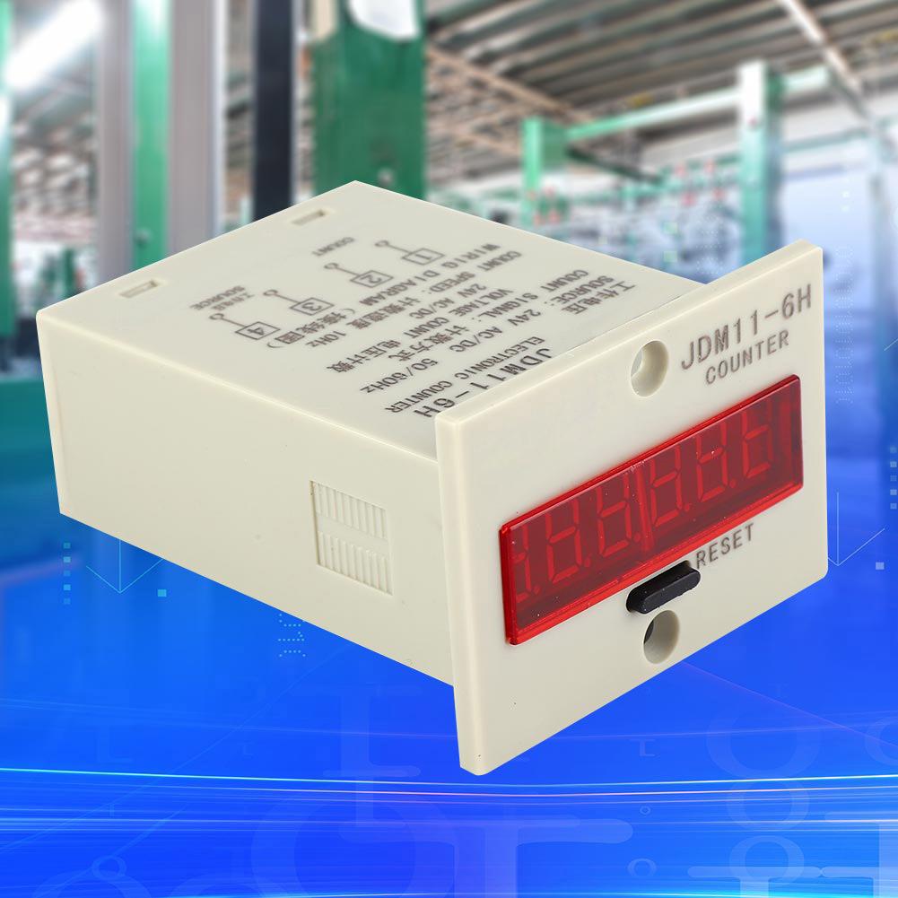 JDM11 6H 6 High Accuracy Digit Display Electronic Counter AC DC24V