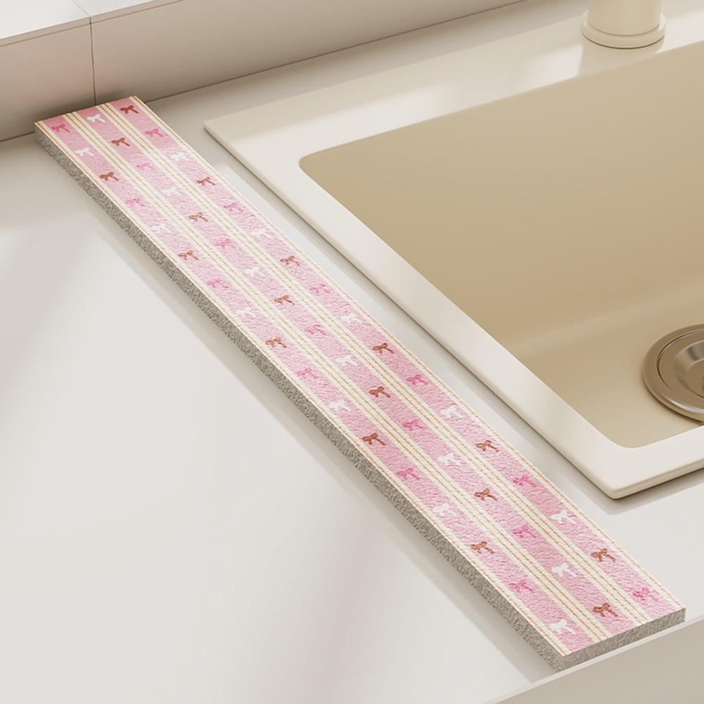 Wood Pulp Cotton Sponge Mat Cartoon Dish Drying Mat Sink Countertop Absorbent Pad  Kitchen Supplies