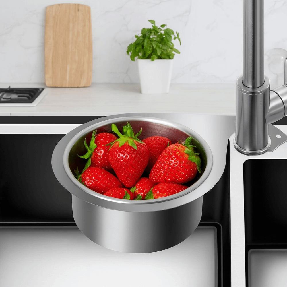 Torr Våt Separation Svanformad Diskho Avloppskorg Hängande Frukt Grönsaks Avrinningsställ Badrum