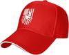 Motocross American Flag Distressed Baseball Cap Polyester Casual Trucker Hat Adult Unisex Sun Protection