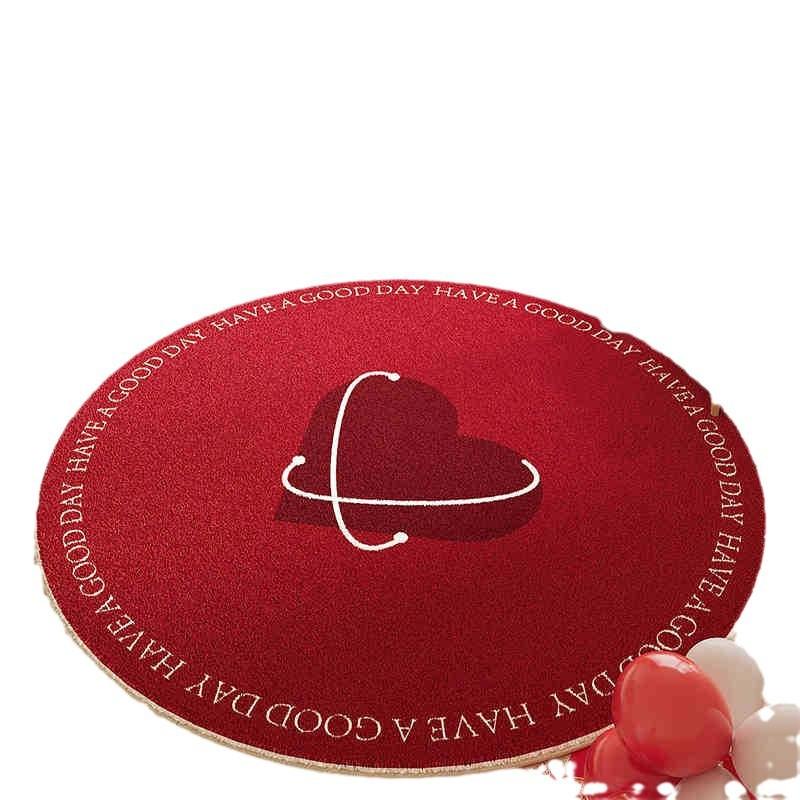 Round Living Room Carpet Floor Mat Imitation Cashmere Carpet Non-Slip Mat Dirt-Resistant And Easy To Take Care Of Floor Mat Bedroom Bedside Blanket