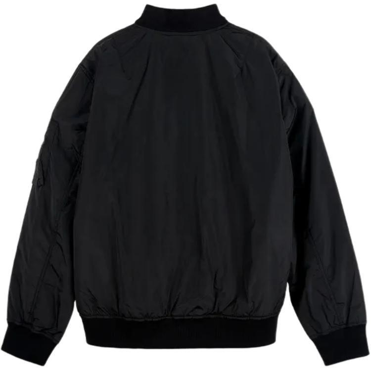 Coach Jackets Men's Black Baseball Collar Moderate Reversible CT734-UWF