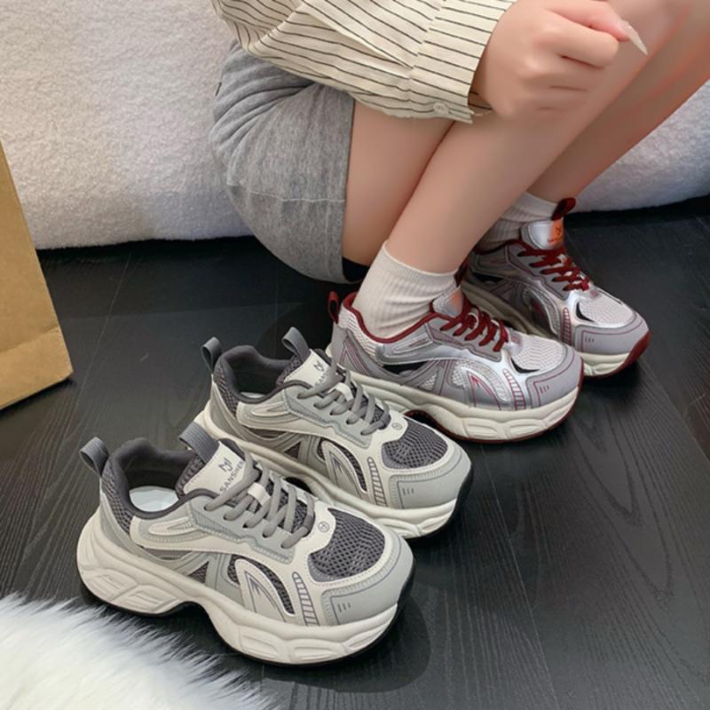 Dad Shoes for Women Spring, Summer and Autumn All-match Platform Thick-soled Height-enhancing Sports Casual Shoes