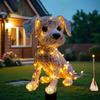 2D Flat Neon Color Cat Garden Stake Whimsical Animal Yard Decor for Outdoor Garden Flowerbed Standout Ornament