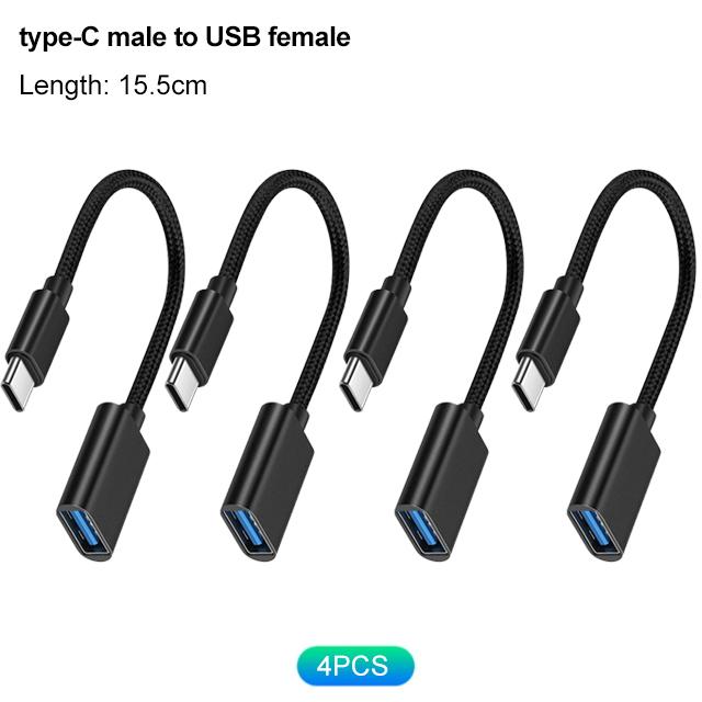 Type C to USB Adapter 3.0 USB-C 3.1 Male OTG A Female Data Connector For MacBook Pro iPad Mini 6/Pro MacBook Air Type C Devices 3