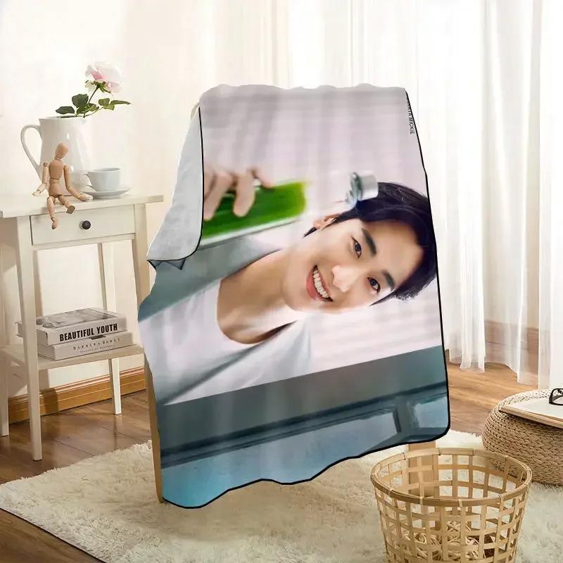 HEARMNY KPOP Kim Soo Hyun Blanket Super Soft Warm Microfiber Fabric Blanket For Couch Throw Travel Adult Blanket 0719