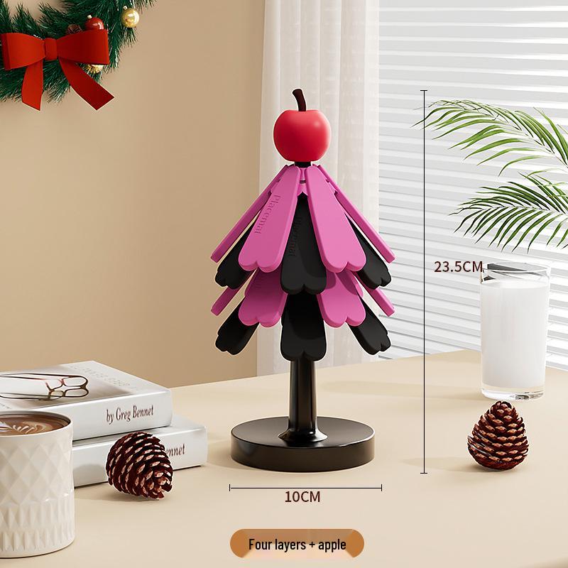 

Premium Christmas Tree Silicone Pot Holder & Coaster - Heat Resistant Anti-Scald Table Mat