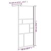 VidaXL Shower Wall 90x195 Cm ESG Glass White 151869