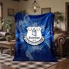 Coperta in Flanella con Stampa Calcio Everton Morbida Calda Coperta da Divano Letto per Casa Ufficio Camera da Letto