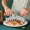 Kitchen Claw BBQ Meat Separator Shredder with Wooden Handle Manual Meat Clamp Roasting Fork Turkey Chicken Kitchen Gadgets Tool
