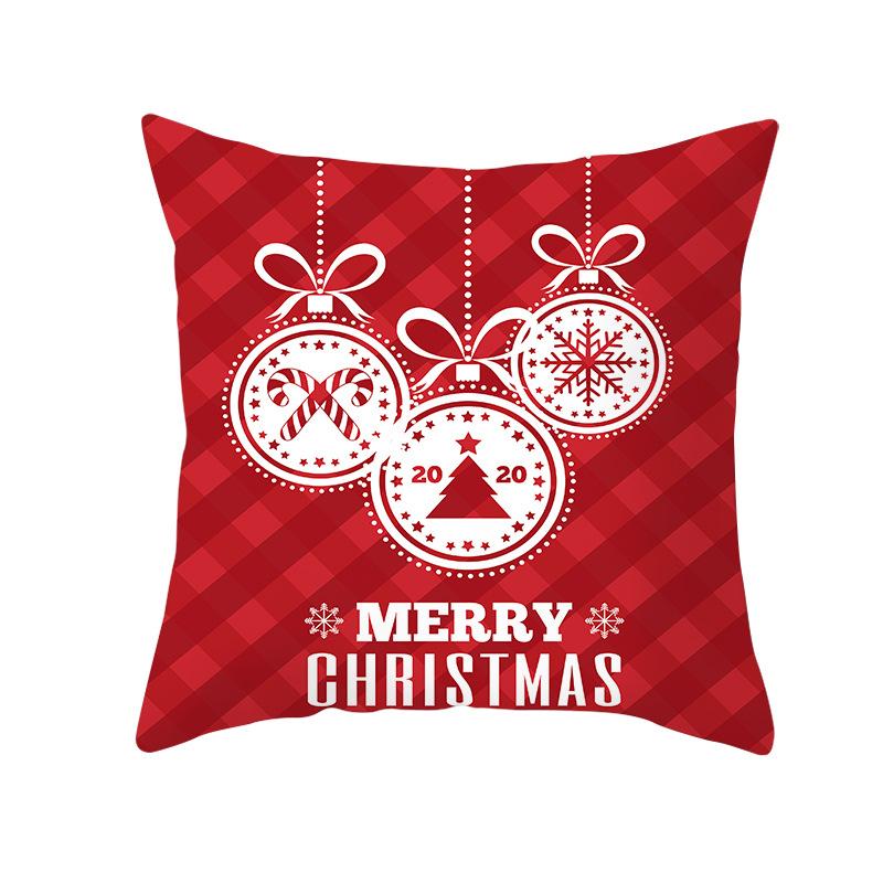 Red Series Christmas Peach Velvet Cushion Cover New Sofa Cushion Cover Square Cushion Cover