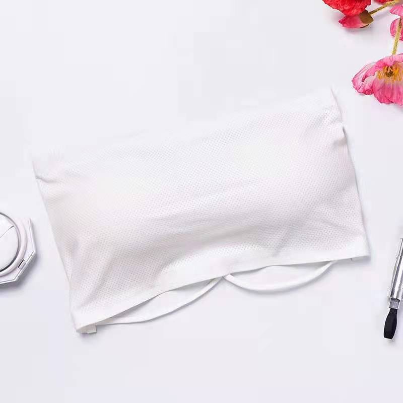 Summer thin backing beauty back strapless chest wrap ice silk underwear women's non-slip anti-light tube top bra