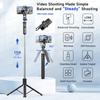 F16 Selfie Stick Tripod with 1708mm Long 8-Section Pole Bluetooth Remote 360° Rotation 1/4 Interface for Phone Camera Vlog 1