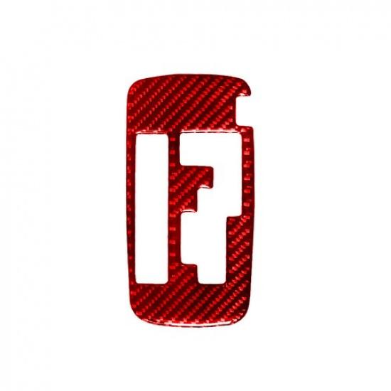 Red Carbon Fiber Automatic Gear Shift Cover Trim For Mitsubishi Outlander