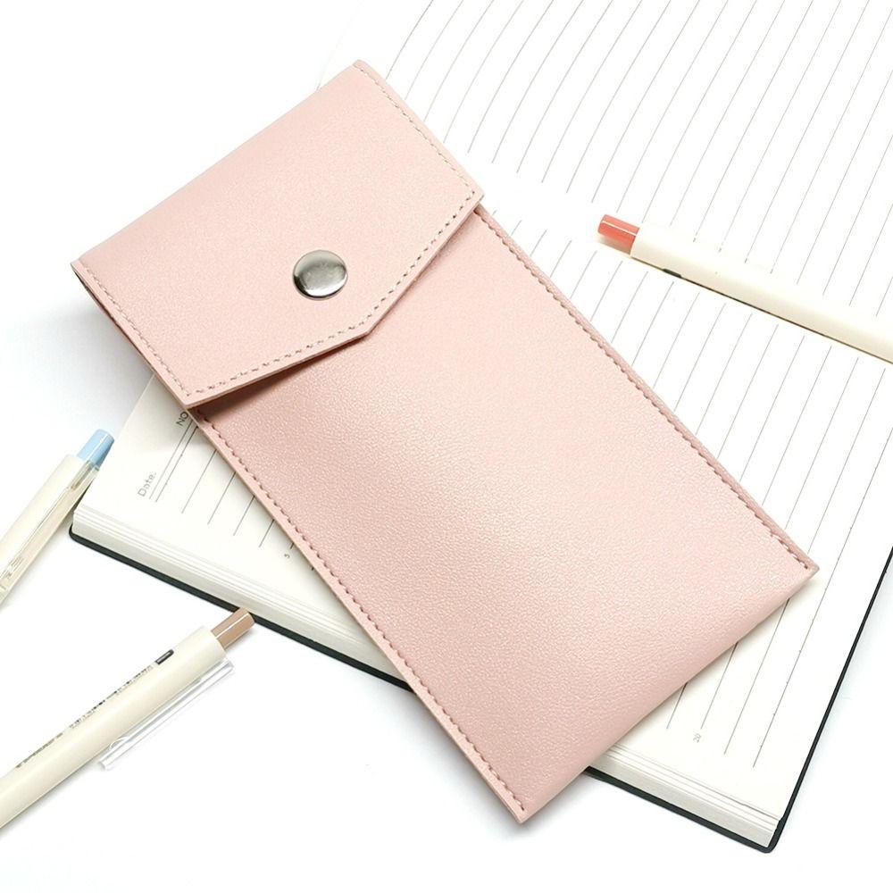 Large Capacity Leather Pen Protective Cover PU Eyeglass Bags Business Fountain Pen Case  Stationery