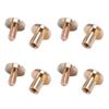 40Pcs 8 X 6mm Book Blinding Screw Rivet Zinc Alloy Secure Fixation Leather Binding Posts Bolts Nail for Belt Handbag