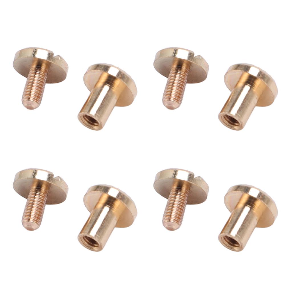 40Pcs 8 X 6mm Book Blinding Screw Rivet Zinc Alloy Secure Fixation Leather Binding Posts Bolts Nail for Belt Handbag