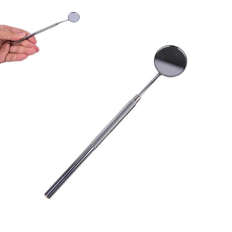 Dental Mirror Dentist Stainless Steel Handle Tool For Teeth Cleaning Inspection