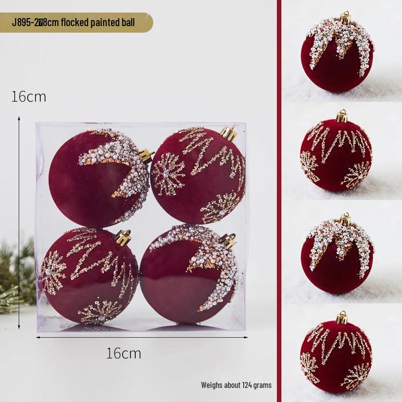 42pcs Electroplated Shiny Christmas Tree Baubles - Creative Hanging Ornaments for Festive Decoration