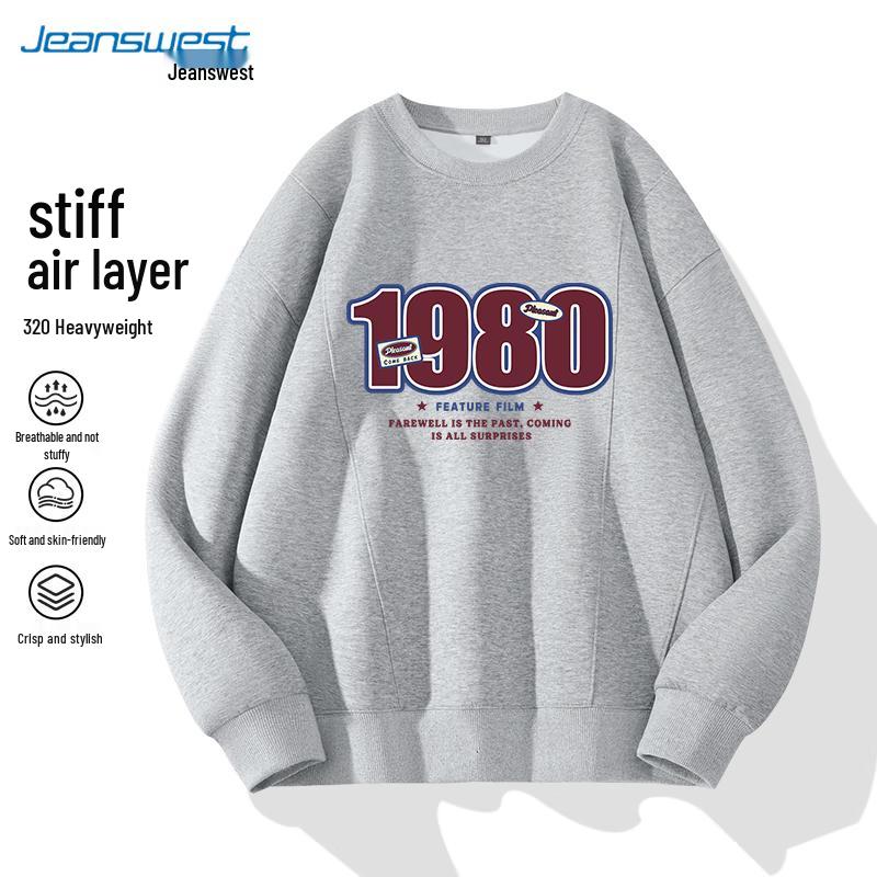 

JEANSWEST Men s 2025 Trendy Pullover Sweatshirt 4XL