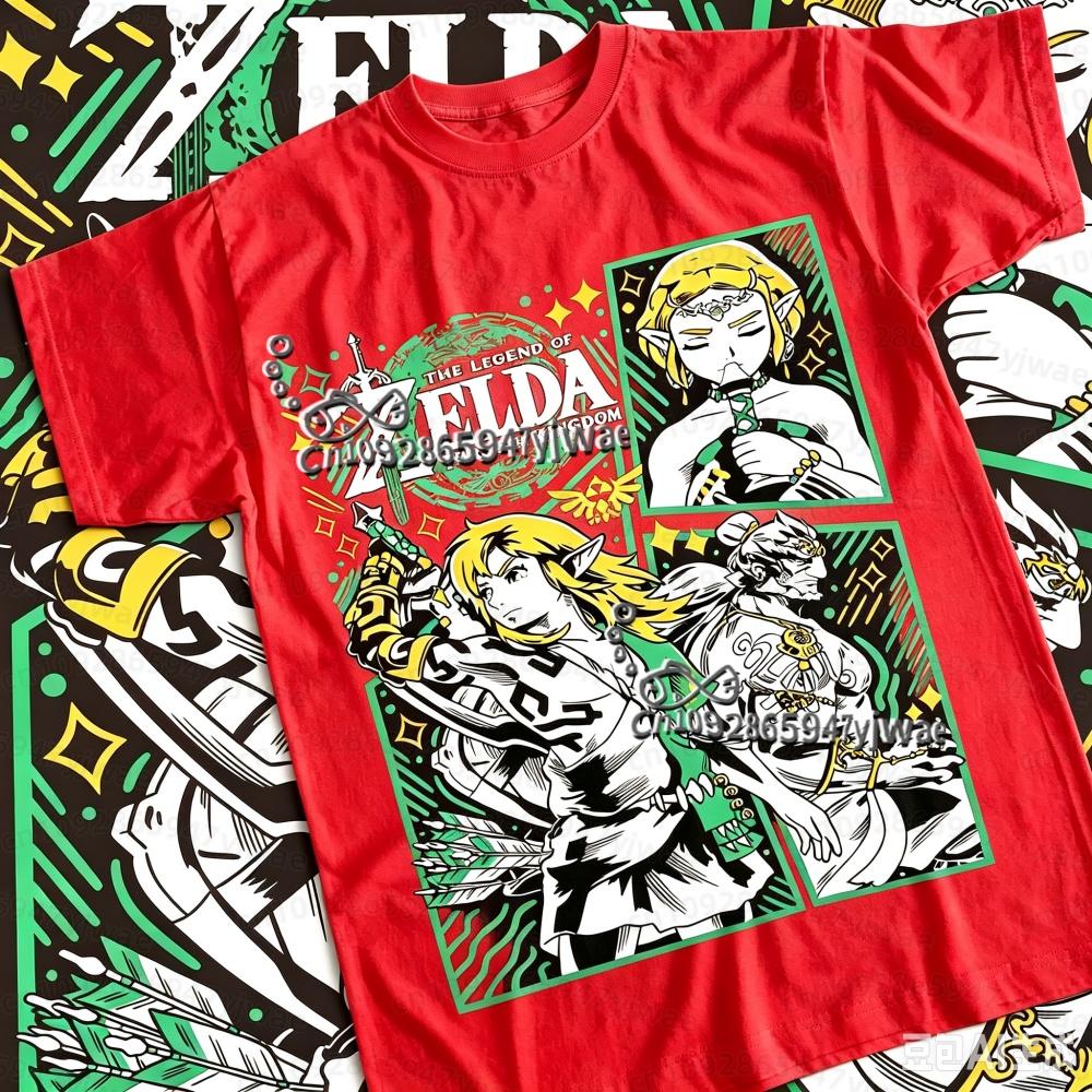 The Legend of Zelda Tears of The Kingdom T Shirt Unisex Link Zelda Ganondorf Graphic Print Short Sleeve Game Streetwear Casual Tees Tops