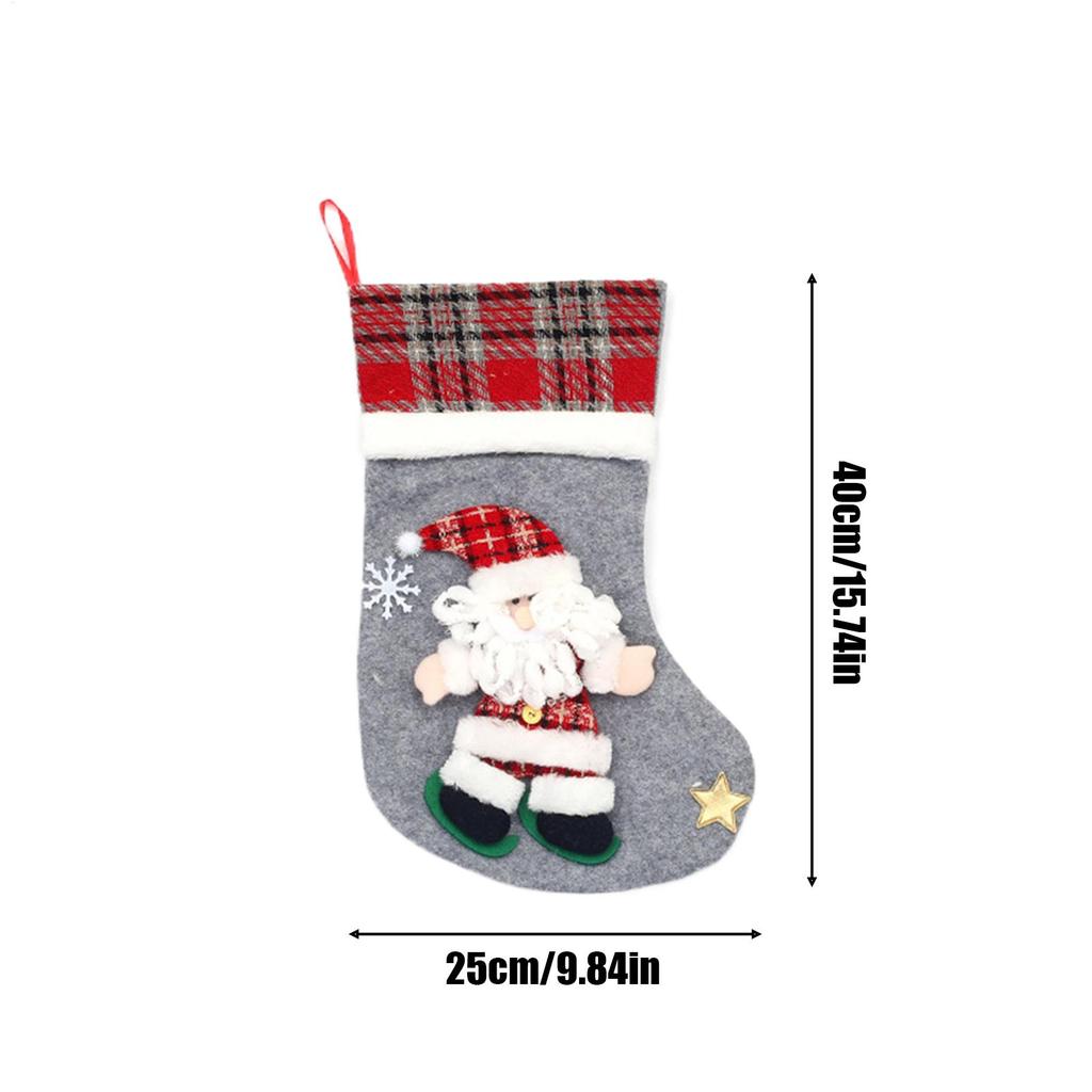 Christmas Stockings Traditional 3D Snowman Reindeer Home Decor 4 Pieces Candy Pouch Christmas Decorations For Candy Chocolate