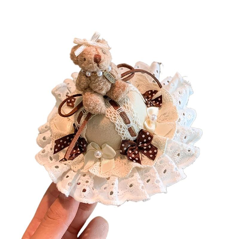 Cute Pink Cherry Cake Hat Hairpin Girl Heart Party Atmosphere Photo Decoration Props Birthday Headdress Gift