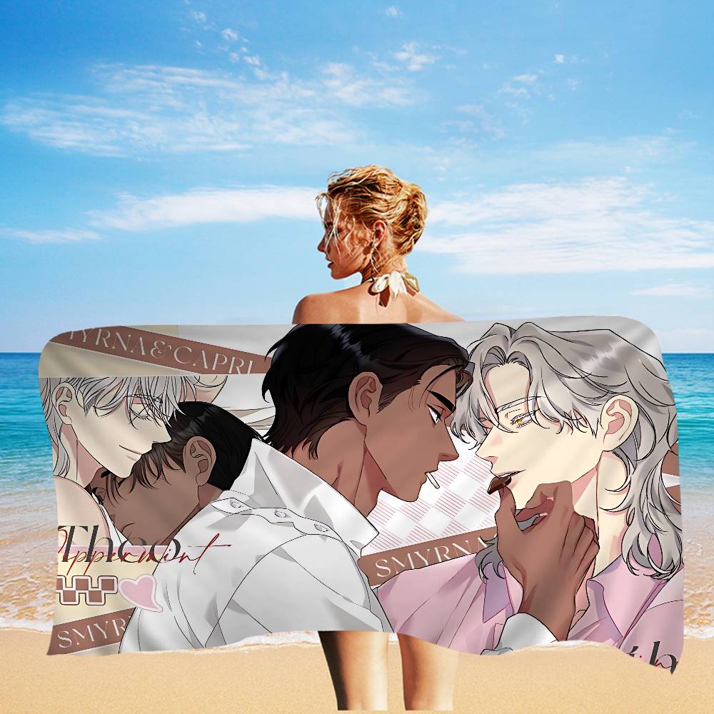 Smyrna und Capri bl Anime Große Mikrofaser Strandtücher Schnelltrocknendes Handtuch Sandstrandtücher Pooltuch für Reisen Schwimmbad Yoga