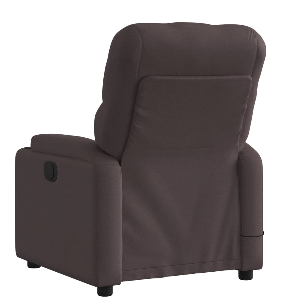 Massage Chair Dark Brown Fabric