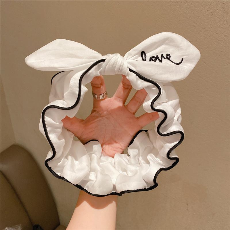2pcs/lot Women Girls Elastic Hairbands Bunny Bow Knotted Hair Bands for Female Washing Face Dress Up Head Wears