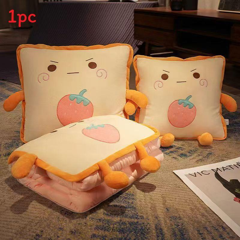 Car Pillow Blanket With Plush Cover For Office Napping Girls Home Car Use