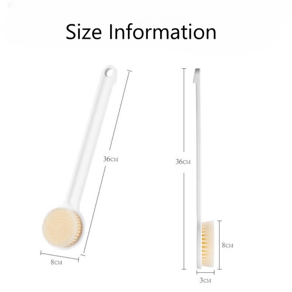 Soft Haired Long Handled Shower Brush Adult Body Rubbing Rich Foam Bath Ball Prsonal Care Cleaning Brush Bathroom Accessories