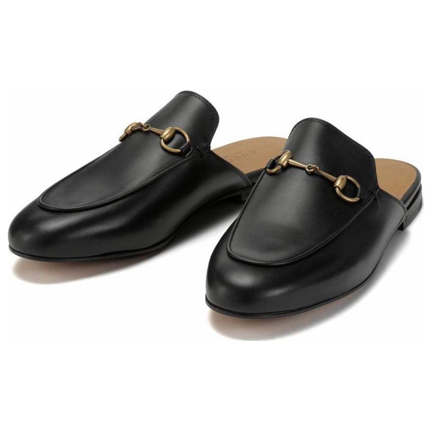 Gucci Princetown Slipper Black Leather Women's 423513 BLM00 1000