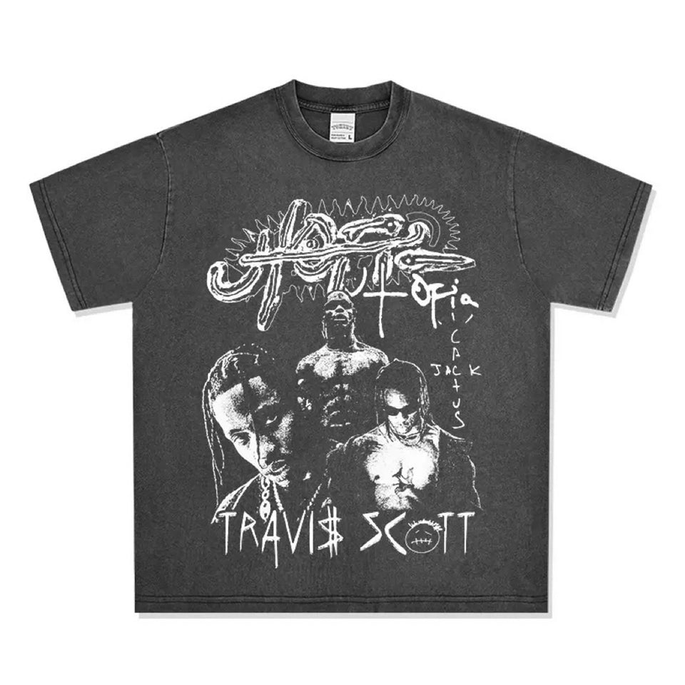 Travis Scott Retro Graphic Washed T-Shirt S разноцветный