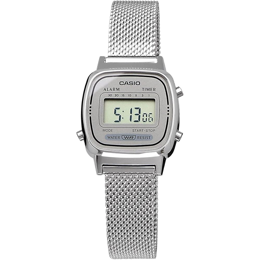 CASIO Casio Casio Standard Women's Quartz Digital Metal Mesh Silver Gray LA670WEM-7 [Parallel Imp...