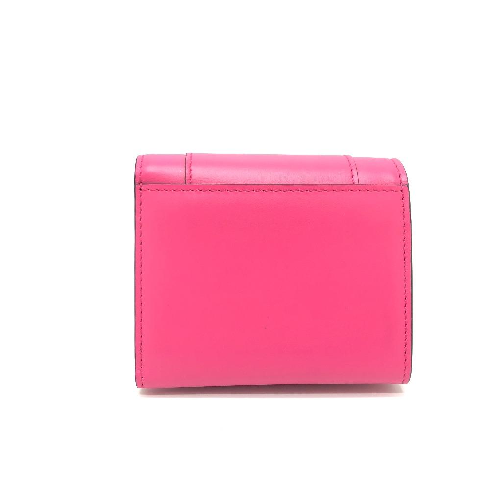BVLGARI 288858 Serpenti Wallet Mini Wallet Trifold wallet Leather pink/Black